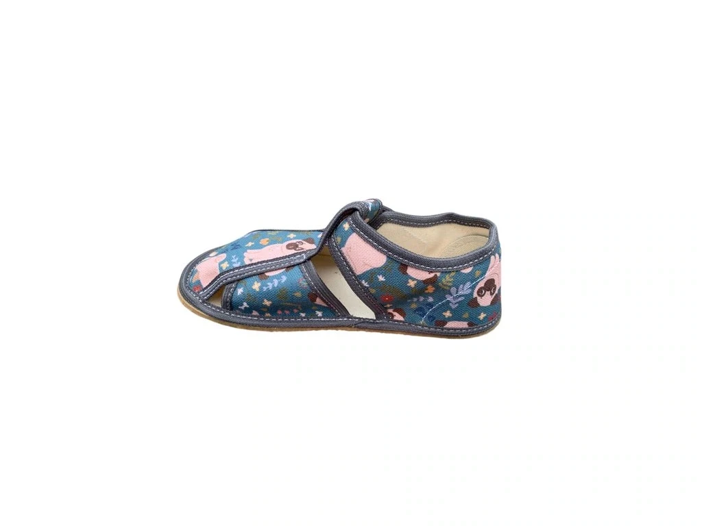 Тапочки Baby Bare Slippers — зелёный, серый (детские), фото 4