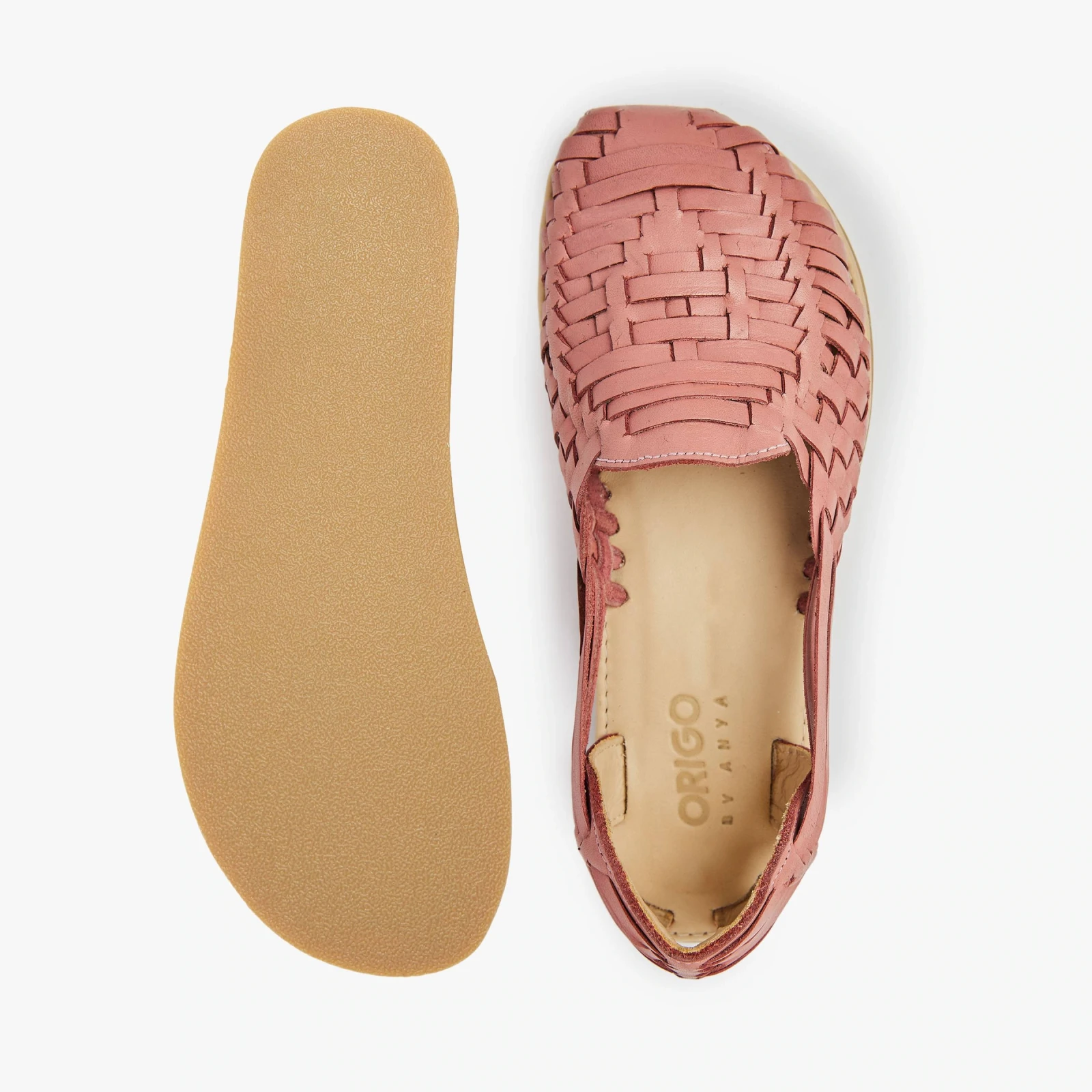 Босоногие сандалии Origo Huarache Slip-On Wide by Anya — коралловый, фото 3
