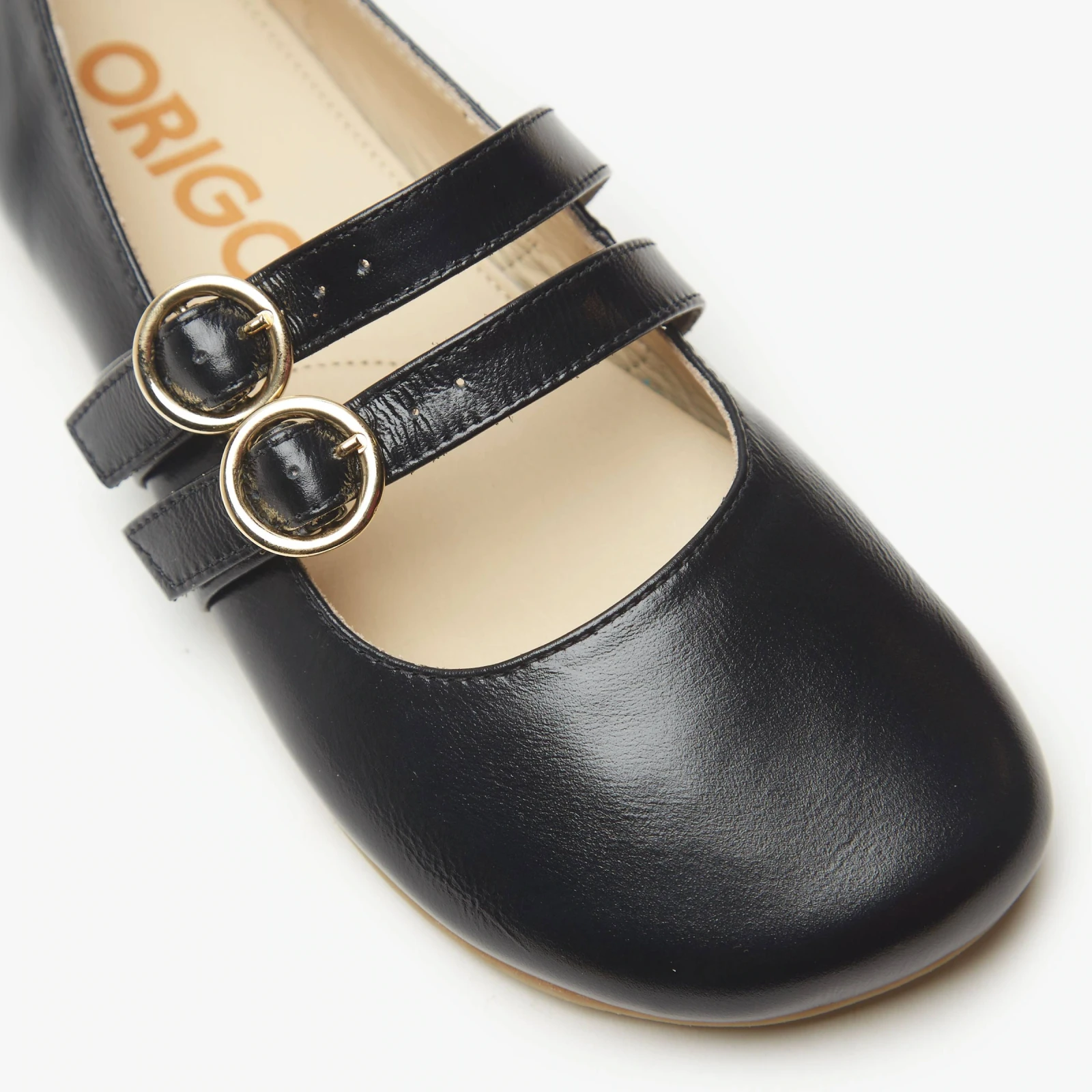 Босоногие туфли Origo Double Strap Mary Jane — лаковый чёрный, фото 2