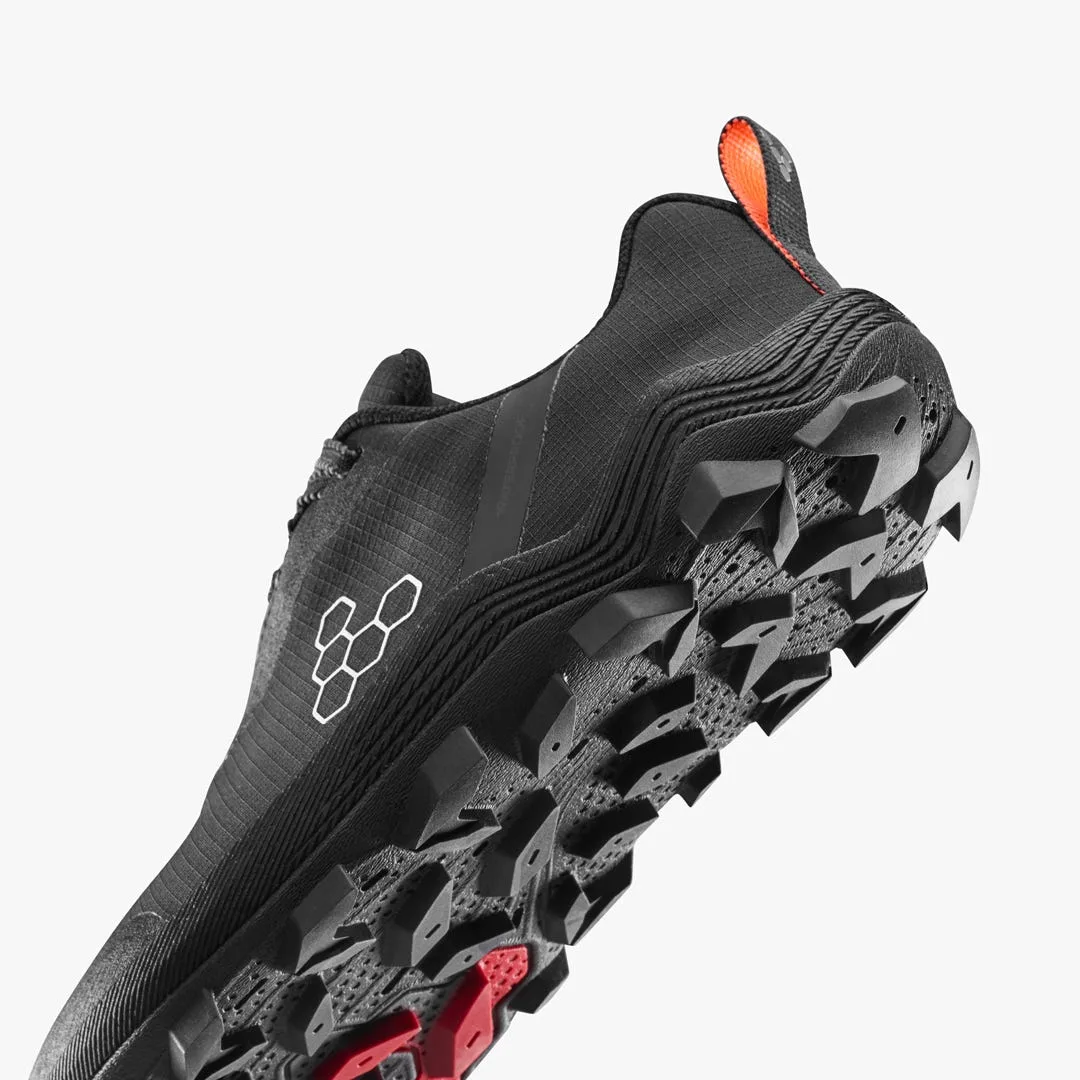 Кроссовки Vivobarefoot Primus Trail Flow Waterproof — мужская модель, чёрный с красным, фото 7