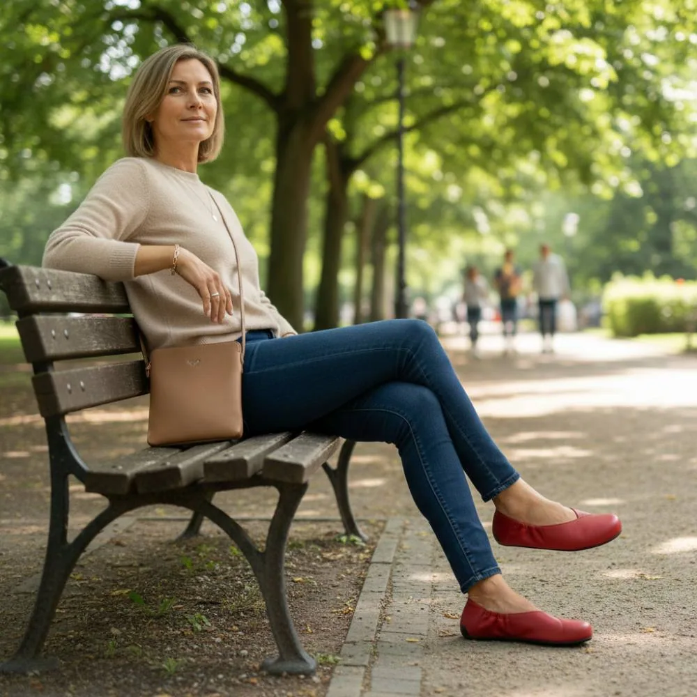 Женские балетки ZAQQ MAIQA Red (красный цвет), фото 5