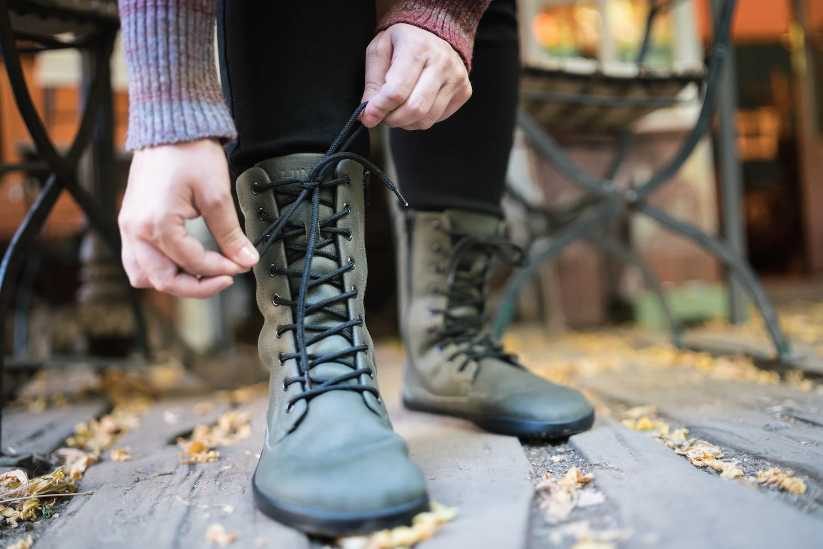 Сапоги Ahinsa Jaya Zip Barefoot — оливковый, фото 12