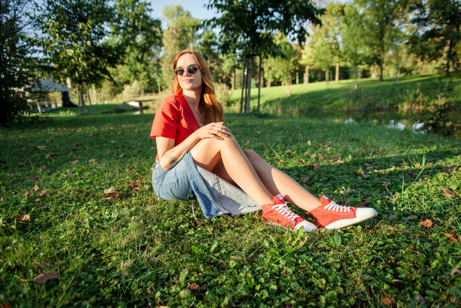 Кроссовки Ahinsa Street Hemp High-Top Barefoot — красный, фото 18