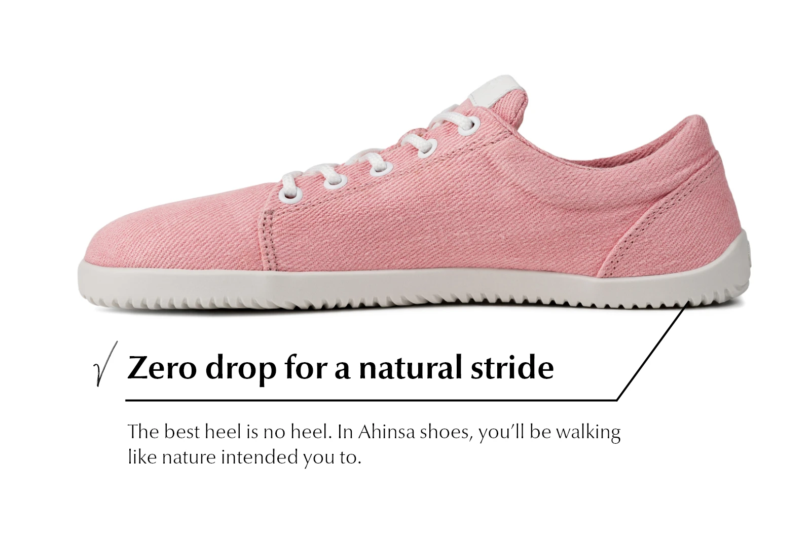 Кроссовки Ahinsa Vida Hemp Barefoot — розовый, фото 5
