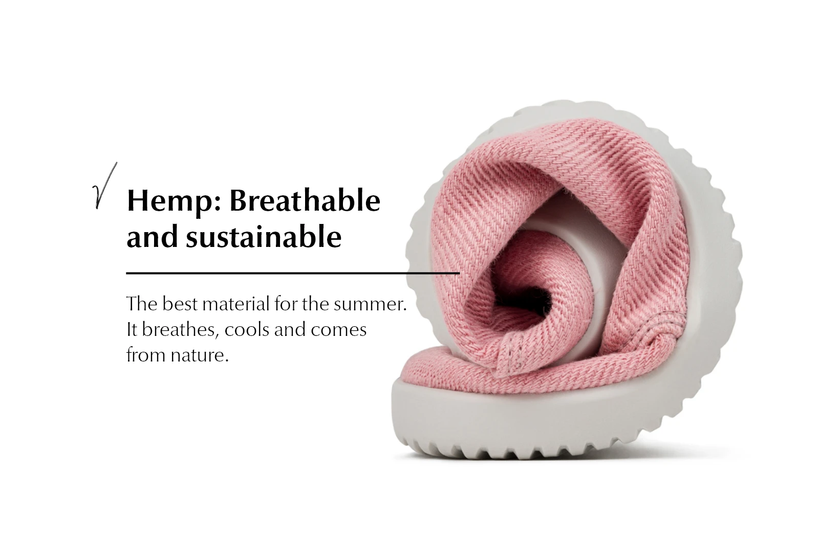 Кроссовки Ahinsa Vida Hemp Barefoot — розовый, фото 6